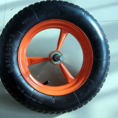 Rim Hard Soft Rubber Wheel Penumatic des Stahl-TR13 PU-Rad 3.00-8
